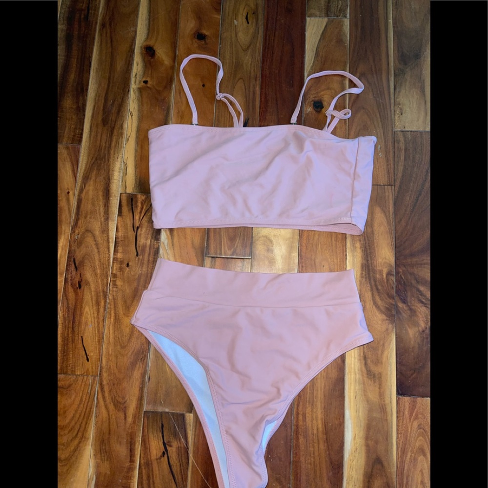 Light pink bathing suit. Only worn once.